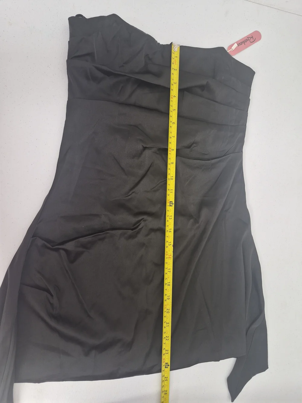 14/16 Black Strapless Handkerchief Hem Dress - Big Girls